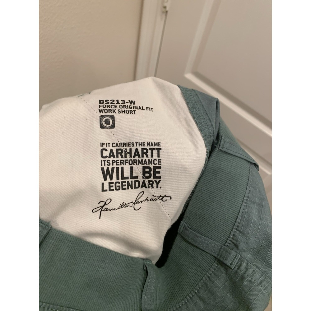 Carhartt Women's Force Loose Fit Work Shorts Teal Green Womens Size 2 - Picture 7 of 7